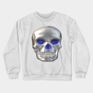 Metallic human skull face mask Crewneck Sweatshirt